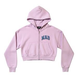 Madhappy x GAP Full Zip Cropped Hoodie Lavender Size Medium NWT
